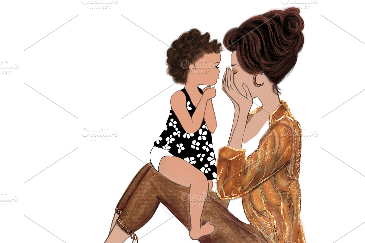 Mom Daughter & Coffee Illustration, a Person Illustration by faeDesign (Photo 4 of 4)