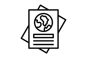 Passport Line Icon, an Icon by Pexelpy