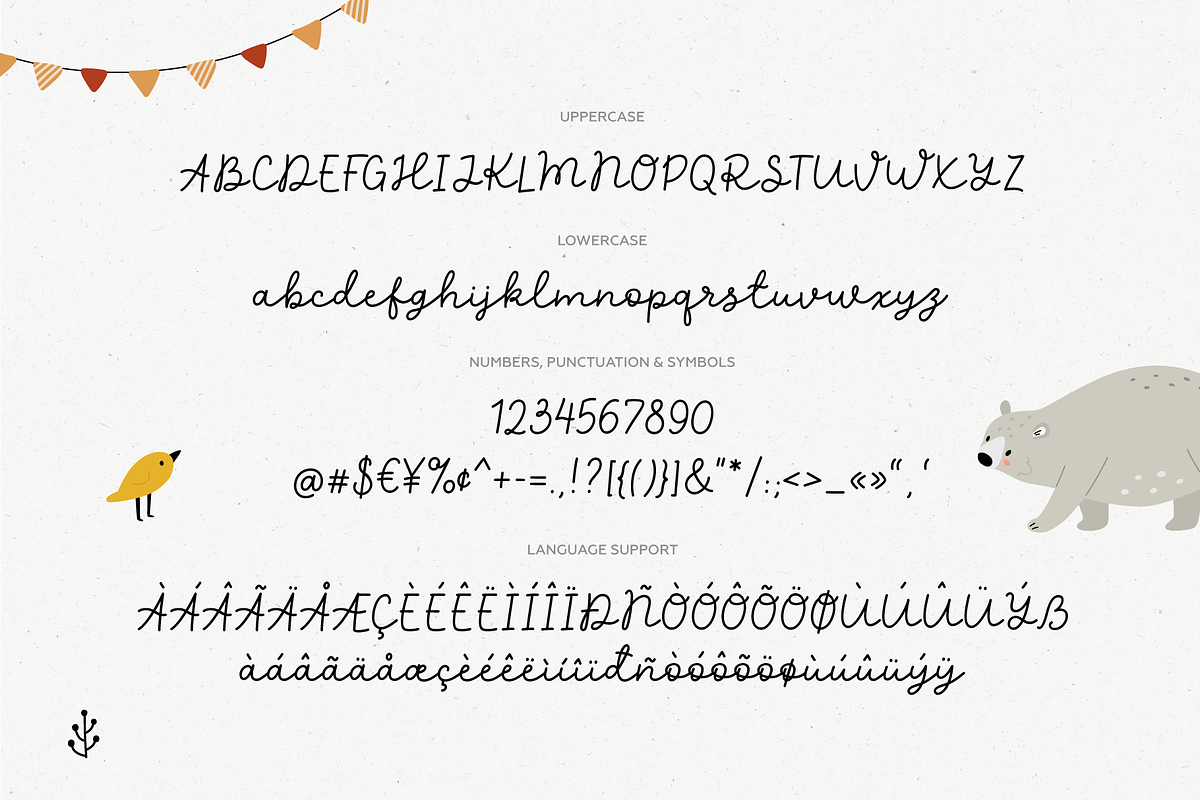 Friendly bear | Font duo, a Script Font by AngelinaKovel (Photo 2 of 15)