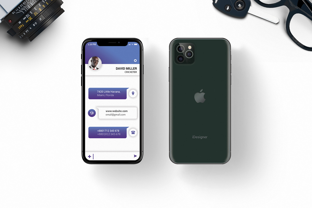 IPHONE MOBILE BUSINESS CARD, a Business Card Template by TheFeture