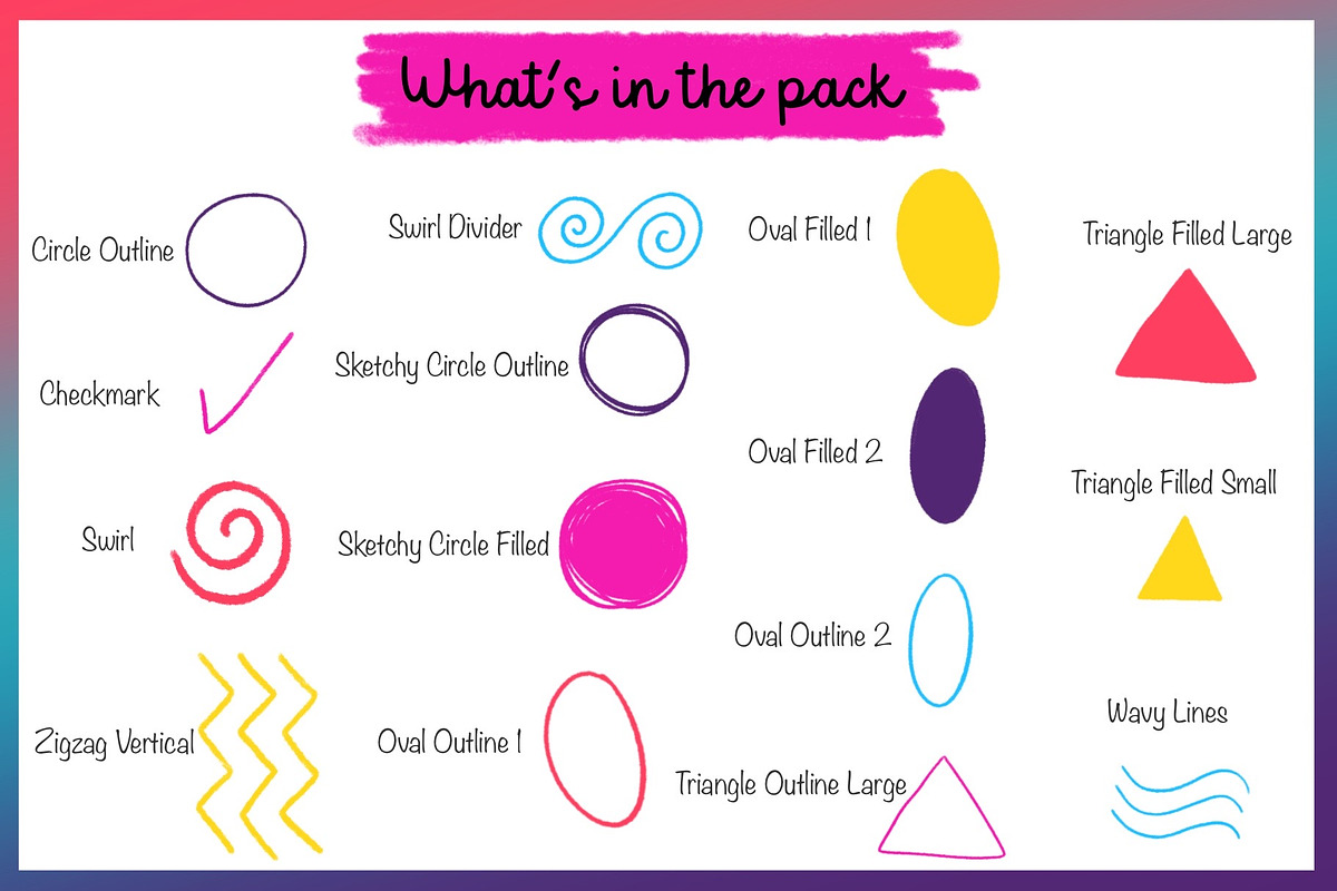 BuJo Brush Stamps for Procreate, a Brush Add-On by Nicole Dawn Design (Photo 3 of 5)