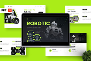Robotic - Technology Powerpoint, a Presentation Template by Deepslide Studio