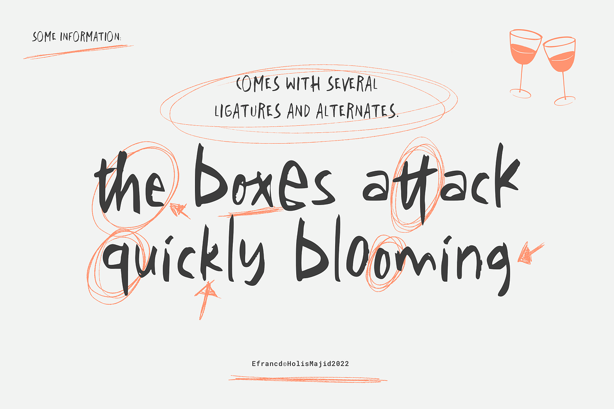 Efrancd Handwriting, a Sans Serif Font by 24Design Studios (Photo 4 of 7)