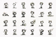 Whimsical Floral Kitten Clipart, an Animal Illustration by fashionaddict (Thumbnail 4 of 7)
