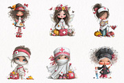 Quirky Halloween Nurse Clipart, a Seasonal Illustration by fashionaddict (Thumbnail 4 of 7)