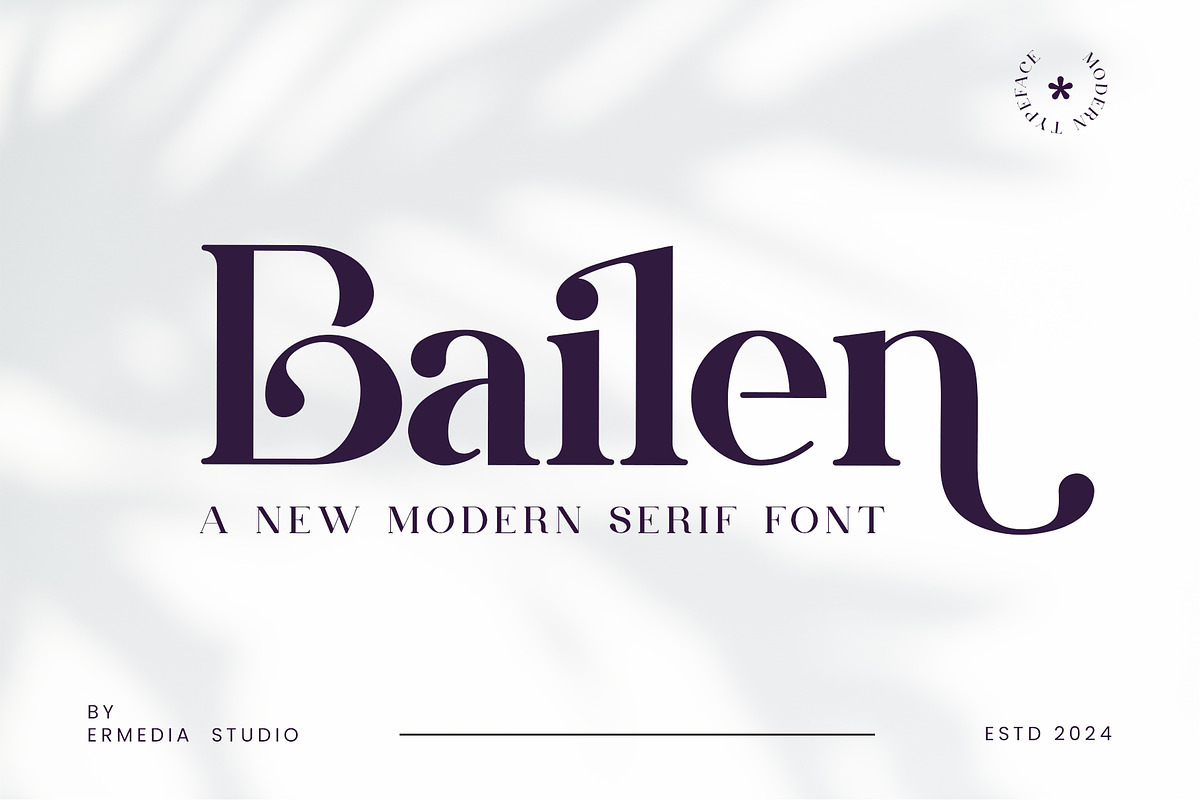 Bailen Serif Font, a Serif Font by Ermedia Studio (Photo 1 of 11)