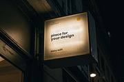 Store Front Sign with Light Mockups, a Product Mockup by Luuqas Design (Thumbnail 1 of 8)