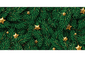 Christmas tree gold stars, an Object Illustration by kotoffei