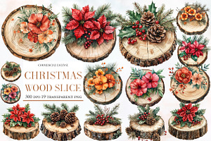 Christmas Wood Slice clipart, an Illustration by Designworld