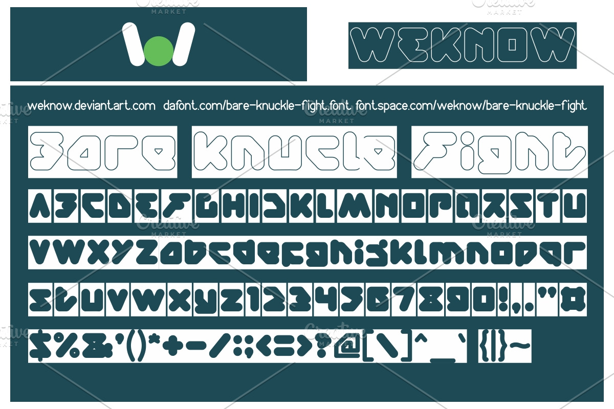 barknuckle fight font preview 5