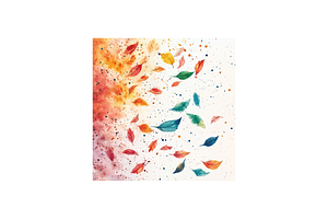 Watercolor Falling Leaves