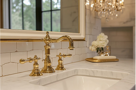 Luxurious Bathroom with High End, a Background Photo by Lermont51