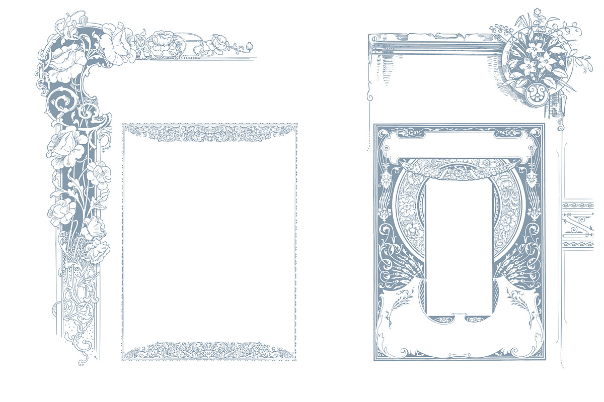 Rustic Vintage Border Pack, a Decorative Illustration by Century Library