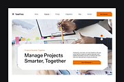 Figma Project Manager Landing Page, a Landing Page Template by Musara (Thumbnail 3 of 6)