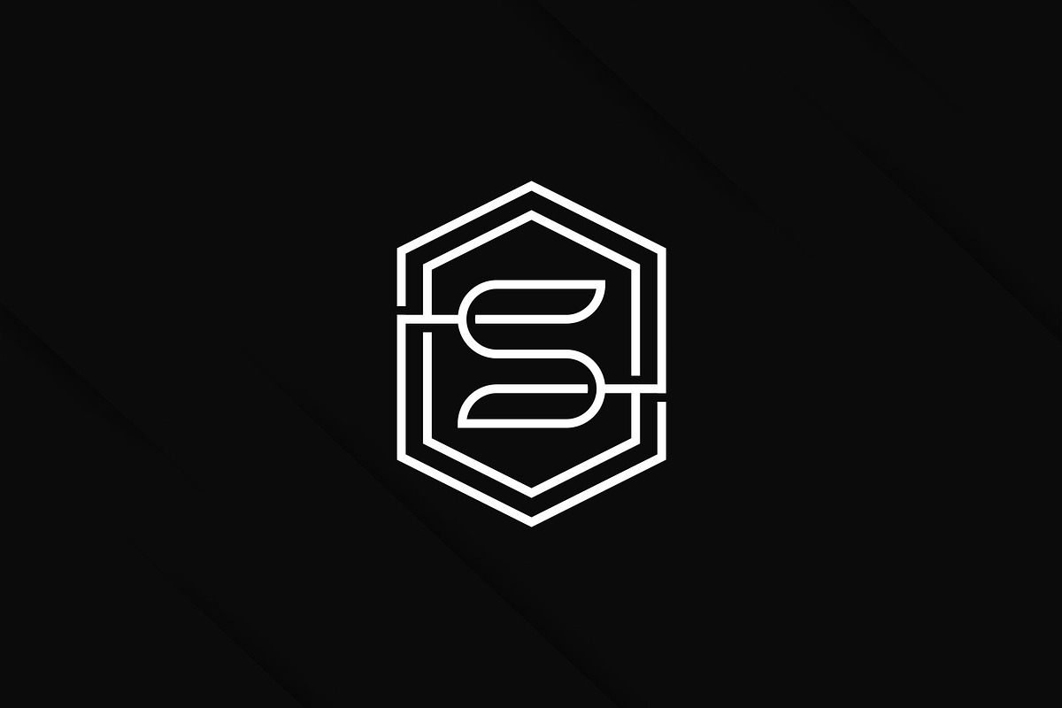 Minimalist Letter S Hexagon Logo preview 2