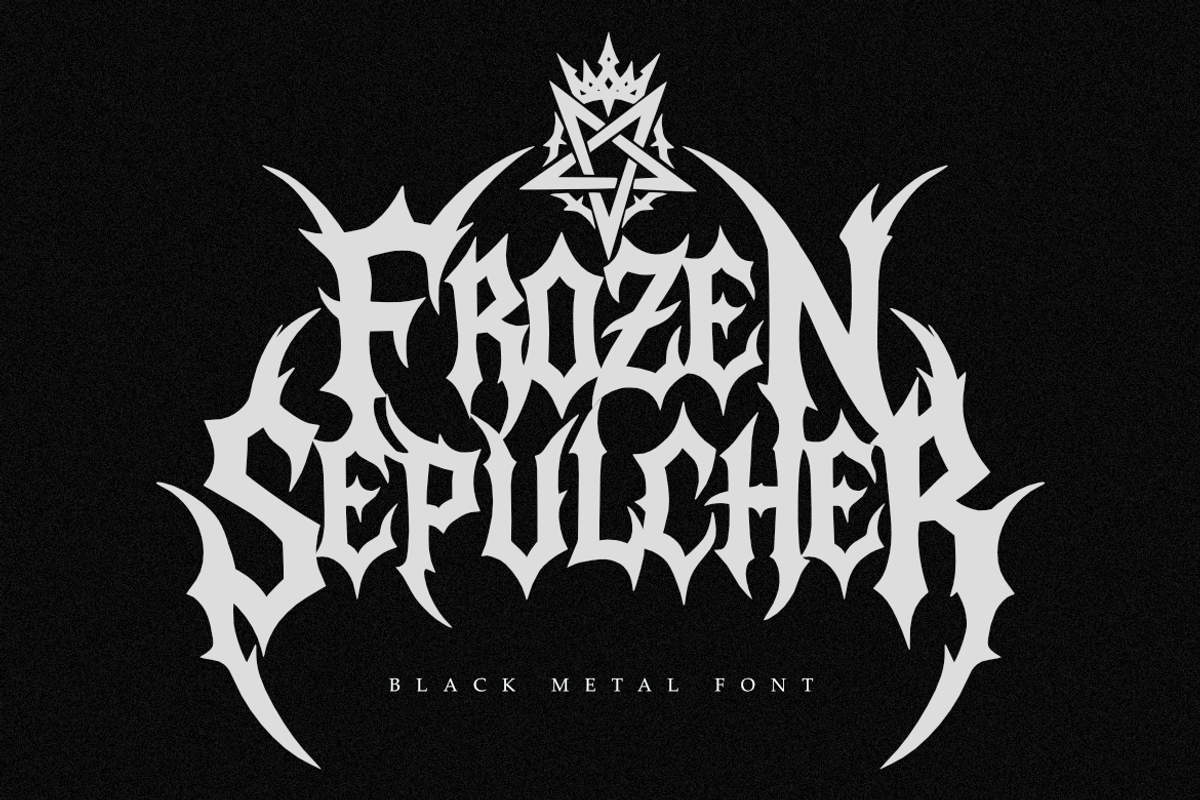 Frozen Sepulcher | Black Metal Font, a Blackletter Font by Masyafi Studio (Photo 1 of 8)