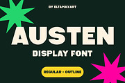 Austen Display Typeface, a Sans Serif Font by EltaMaxArt (Thumbnail 1 of 12)