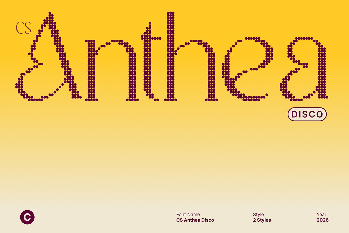 CS Anthea Disco, a Serif Font by Craft Supply Co. (Photo 1 of 8)
