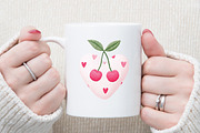 Cherry Coquette Pink Valentine Clipa, an Illustration by Sublimation Artist (Thumbnail 5 of 6)