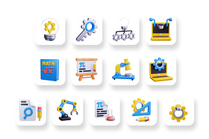 STEM 3D Icons