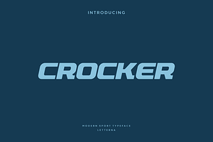 Crocker - Modern Sport Typeface, a Sans Serif Font by Letterna