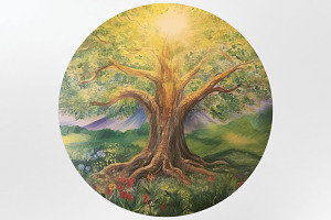 Watercolor Vintage Tree Of Life