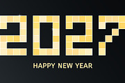 2027 Happy New Year golden disco, a Seasonal Illustration by sceptical cactus (Thumbnail 2 of 3)