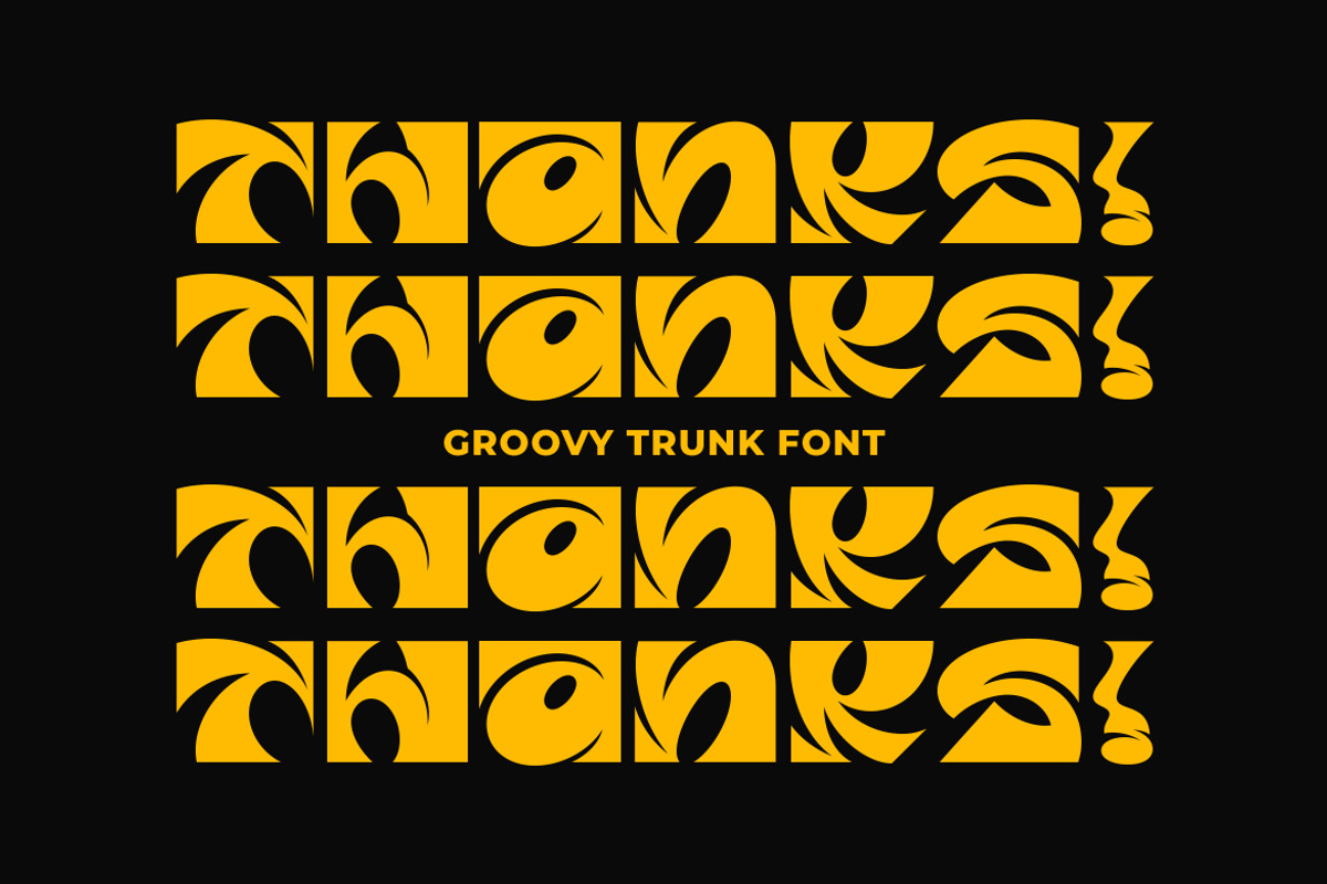 GF Trunk - Funky Display Font, a Serif Font by GroovyFontCo (Photo 8 of 8)