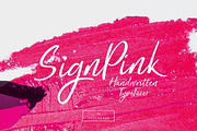 SignPink, a Script Font by Indotitas (Thumbnail 1 of 9)