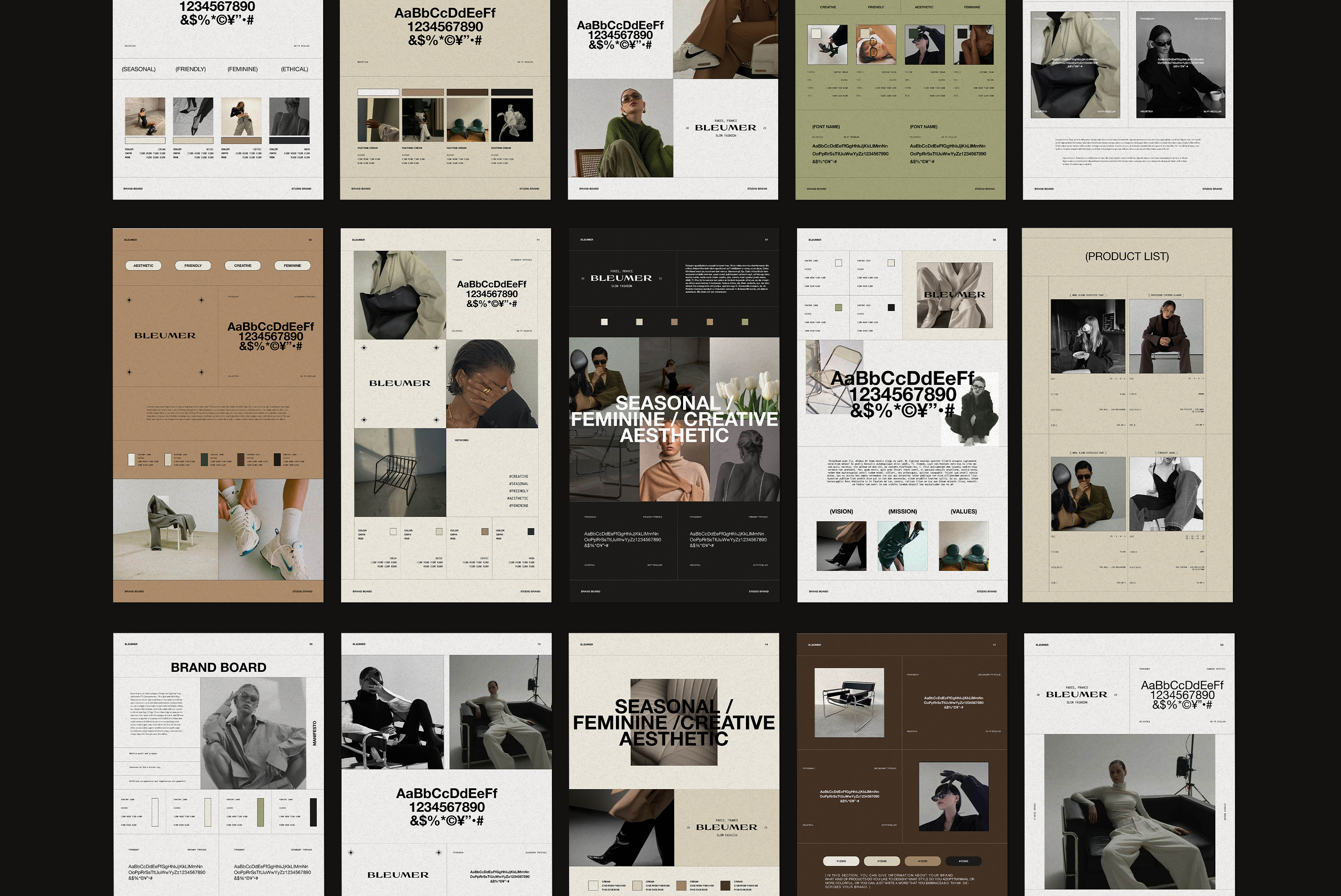 Bleu  Brand Board by Studio Brand  Creative Market