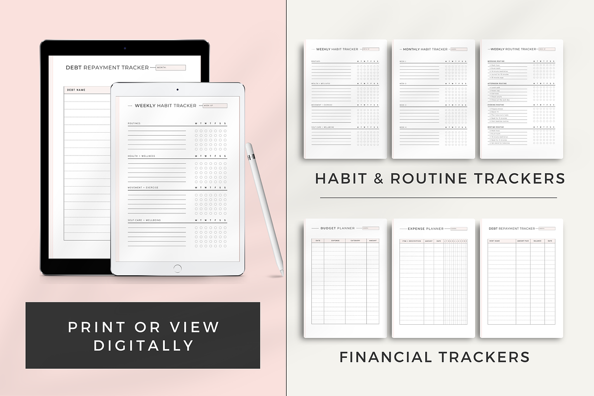 Editable Planner Template Canva, a Stationery Template by Designs by Darowan (Photo 7 of 11)