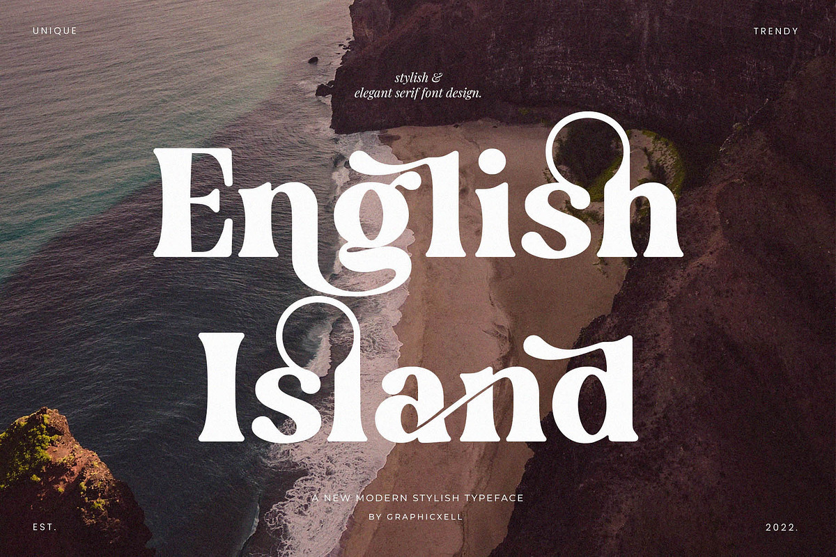 English Island Ligature Serif Font, a Serif Font by Graphicxell (Photo 1 of 11)