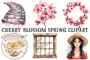 Cherry Blossom Spring Clipart, an Illustration by OK Design (Thumbnail 2 of 6)