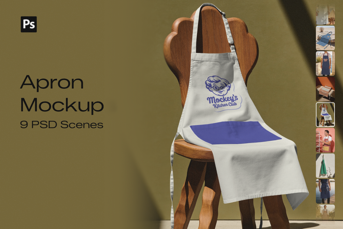 Apron Mockup Bundle, an Advertising Mockup by mockeyai (Photo 1 of 6)