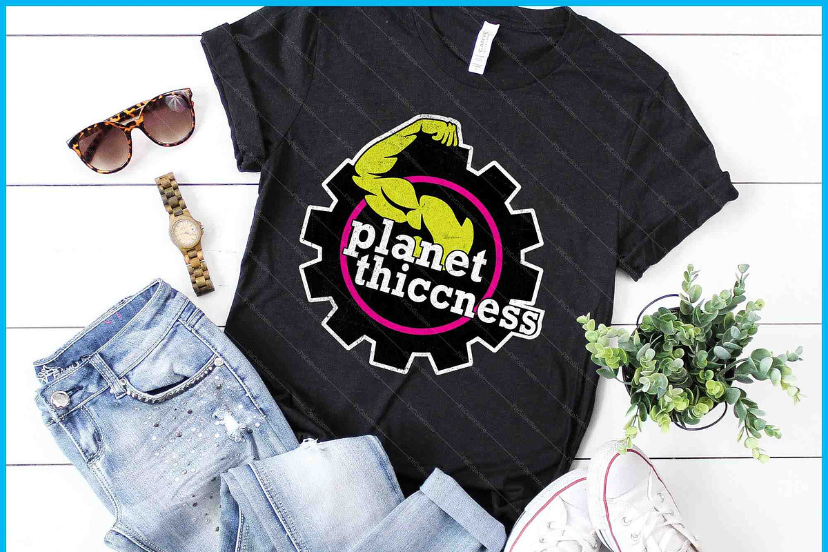 Planet Thiccness Gym Funny SVG PNG, an Object Graphic by Creativeusart (Photo 1 of 4)