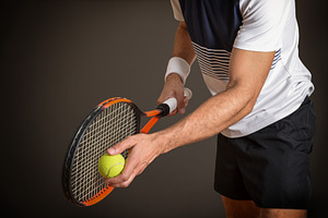 Tennis Player Holding Ball, a Sports & Recreation Photo by Davizro's Market
