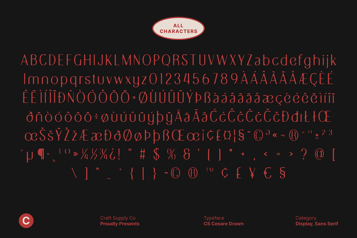 CS Cesare Drawn, a Sans Serif Font by Craft Supply Co. (Photo 8 of 8)