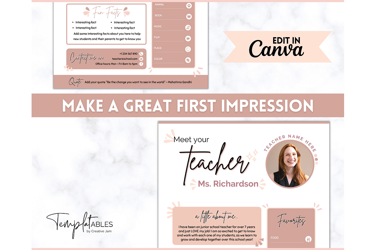 Meet the Teacher Template - Canva, a Templates & Theme by Templatables (Photo 7 of 9)