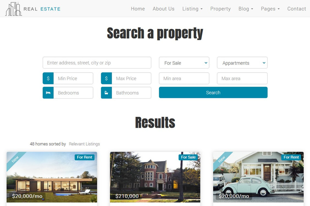 Real Estate Theme - Dream House, a Bootstrap Template by Verane (Photo 3 of 7)