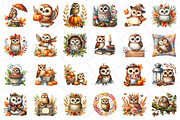 Watercolor Autumn Owl Clipart, an Illustration by DreamPrint404 (Thumbnail 5 of 6)