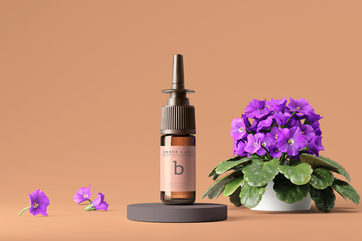Nasal Spray Bottle Mockups, a Cups & Container Mockup by pmvch (Photo 13 of 20)