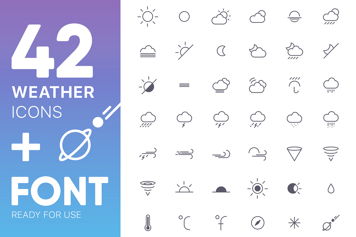 Weather Icons and Weather Font!, an Icon by Spovv