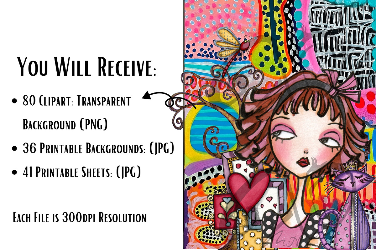 Vivid Whimsy: Whimsical paper dolls, a Person Illustration by NiiiNArt (Photo 2 of 7)
