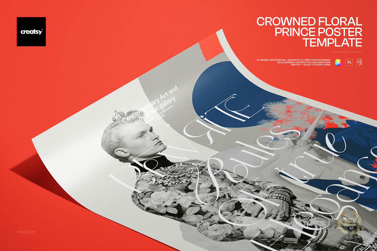 Floral Prince Poster Template, a Poster Template by creatsy5 (Photo 1 of 4)