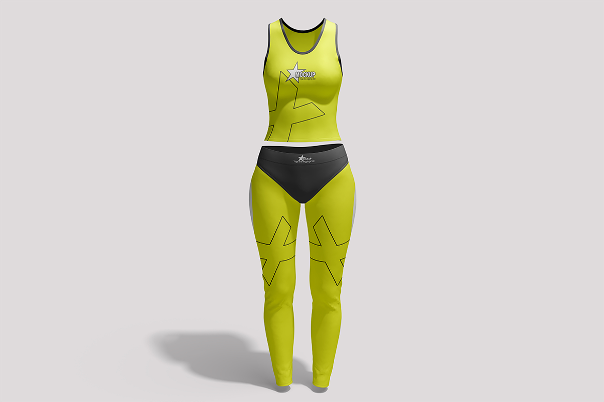 Yoga Bra leggings Set, a Shirt Mockup by groens (Photo 2 of 4)