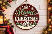 Christmas Home For Christmas SVG, a Seasonal Illustration by Canvas Craft (Thumbnail 2 of 4)