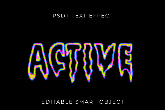 Neon Toxic Melt Text Effect preview 2