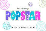 PopStar - Pop Star Font Type, a Font by KiddoGlyphs Studio (Thumbnail 1 of 3)