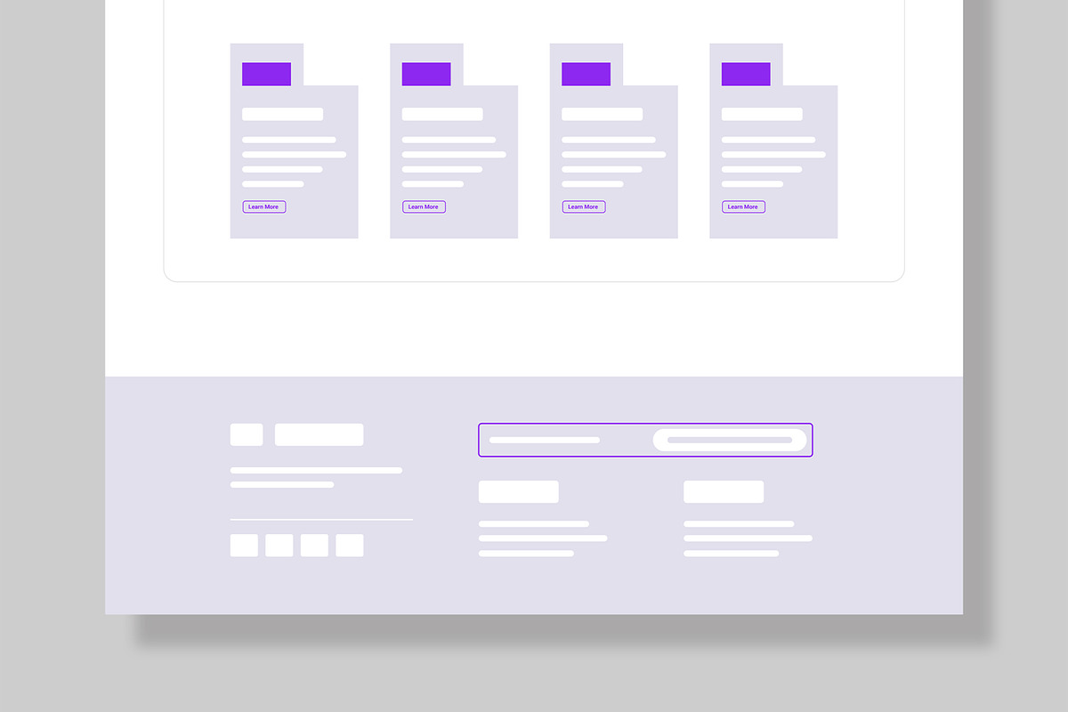 Modern Landing Page Wireframe, a Wireframe Template by MightyDesign (Photo 6 of 9)