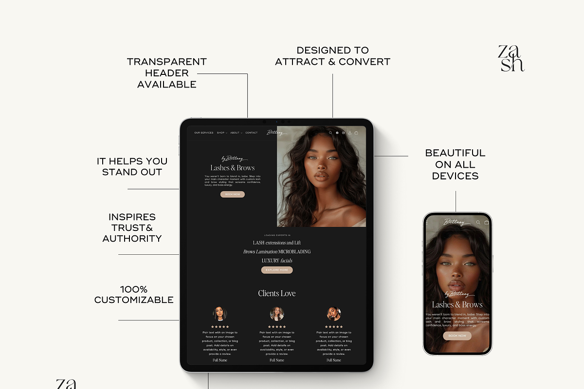Brittany - Beauty Shopify Theme, a Shopify Template by Studio Zash (Photo 2 of 11)